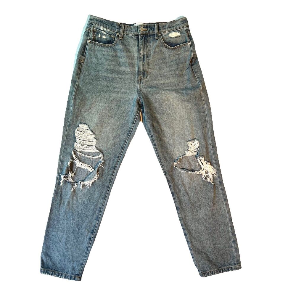 RSQ 90s Jeans Distressed Y2k Vintage Blue Women's Size 29 Grunge Streetwear